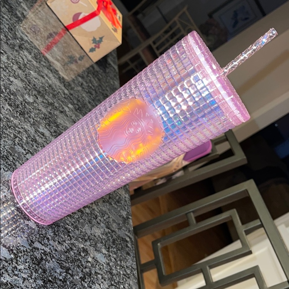 Starbucks Studded Disco Iridescent Pink Cup